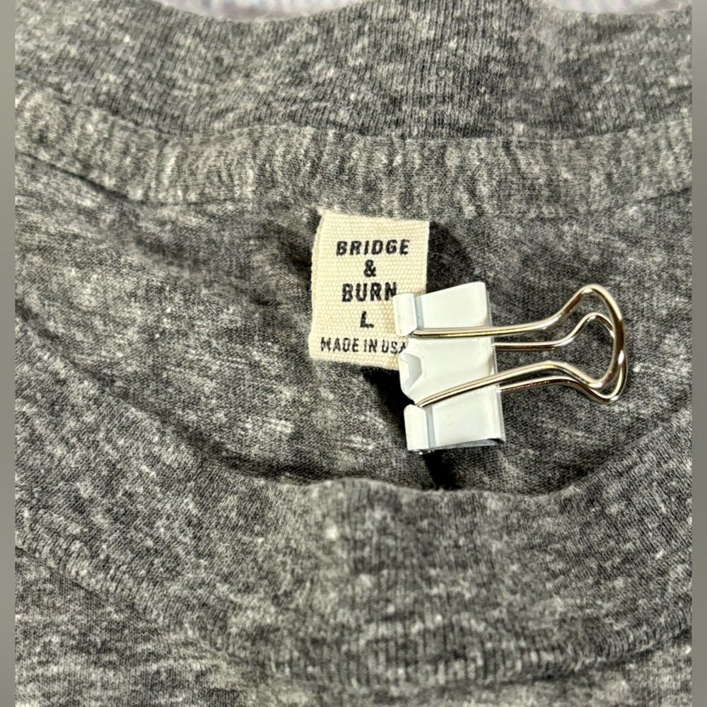 Bridge and Burn Gray Whimsical "A OK" Short Sleeve Streetwear Graphic Tee L - Picture 7 of 7